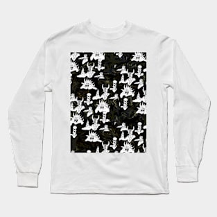 Monster Court Pattern Long Sleeve T-Shirt